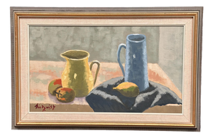 Lindqvist, Still Life, 1950s, Oil Paiting on Canvas, Framed