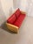 Wood and Red Leather Sofa from Sprenger Möbel, Switzerland, 2000s For Sale - Image 9 of 18