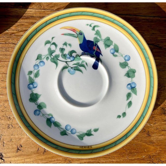 1980s Toucans Model Tea Service by Hermès & Limoges, Set of 36 For Sale - Image 5 of 11