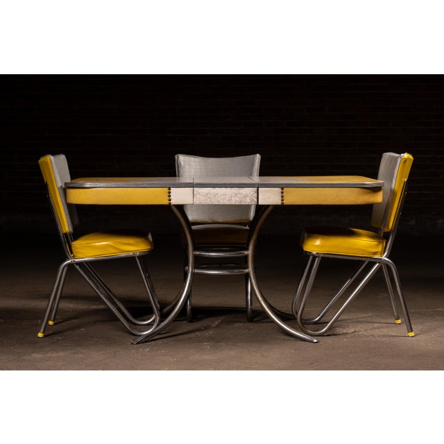 Vintage "Plasticove" Dinette Table and Chair Set by Western Plastics For Sale - Image 4 of 17