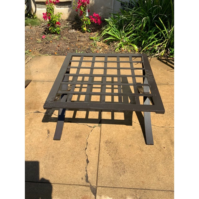 Modern Barcelona Style Patio Ottoman For Sale - Image 4 of 5