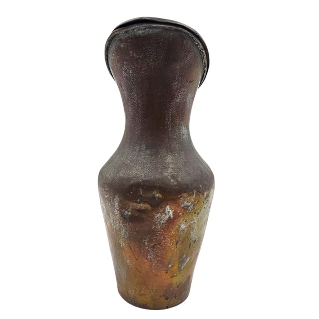 Metal Late 19th Century Late Ottoman Hand-Forged Copper Water Pitcher With Tinned Interior, 15" For Sale - Image 7 of 11