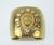 Gerard Yosca Gold Plate & Rhinestone Cuff Bracelet With Lion Motif For Sale - Image 10 of 12