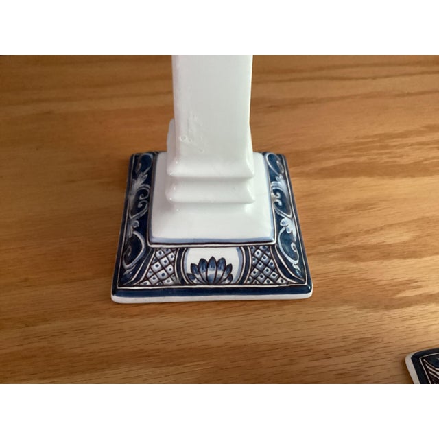 Mediterranean 1990s Ceramic Candleholders For Sale - Image 3 of 5