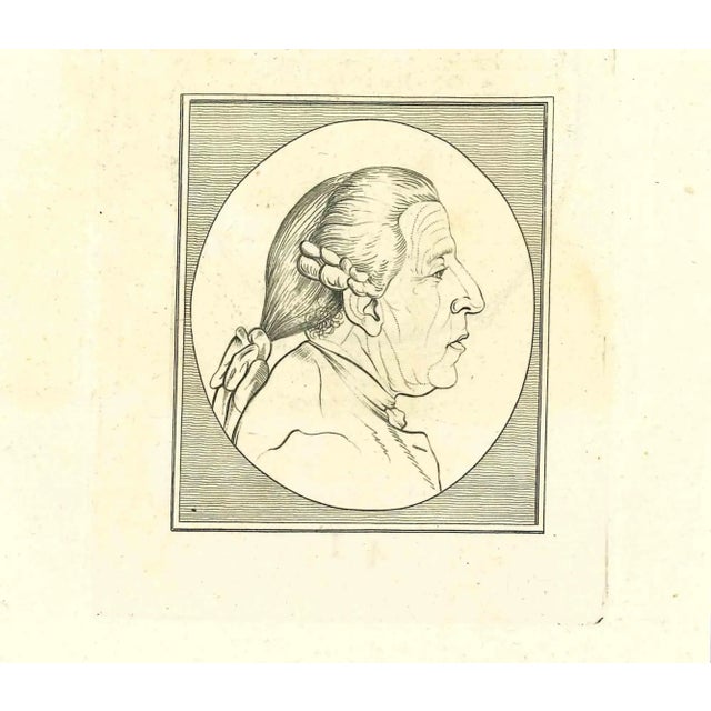 The Profile is an original etching artwork realized by Thomas Holloway for Johann Caspar Lavater's "Essays on Physiognomy,...
