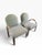 Mid-Century Modern Pair of Charles Hollis Jones Mid Century Modern Blue Velvet Lucite Chairs For Sale - Image 3 of 3