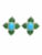 2020s Natural Tsavorite, Turquoise & Diamond Earring in 14k Gold For Sale - Image 5 of 8