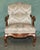 Antique French Walnut Armchairs with Silk Damask, 1880s, Set of 2 For Sale - Image 3 of 18