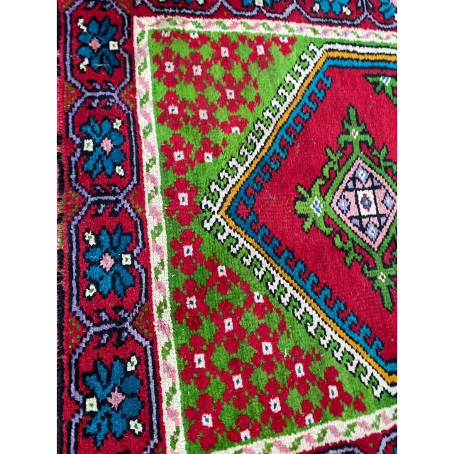 Blue Vintage Tunisian Kairouan Rug For Sale - Image 8 of 12