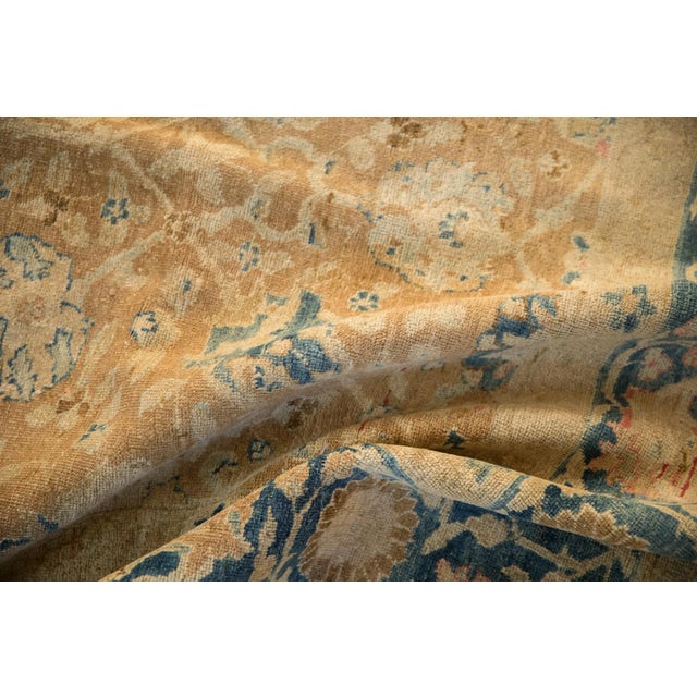 Antique Distressed Gold Wash Khoy Carpet - 7'2" X 10'11" For Sale - Image 10 of 13