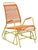 Vintage Mid Century Modern Orange Vinyl Spaghetti Strap Glider Lounge Chair For Sale