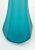 Art Glass Vase -Vintage Mid Century Tall Turquoise Cerulean Blue Frosted (Sea Glass) For Sale - Image 4 of 8