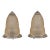 Pair of 1920s French Art Deco Muller Freres Peach Frosted Glass & Nickeled Bronze Lamps For Sale