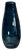 14+ In, Tall Art Glass Wavy Pattern Blue Vase For Sale - Image 9 of 12