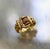 Vintage 18k Gold Diamond and Ruby Buckle Ring, Size 4.5 For Sale - Image 9 of 10