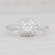 0.55ctw Round Diamond Halo Engagement Ring 14k White Gold Size 6.5 For Sale In Greensboro - Image 6 of 8