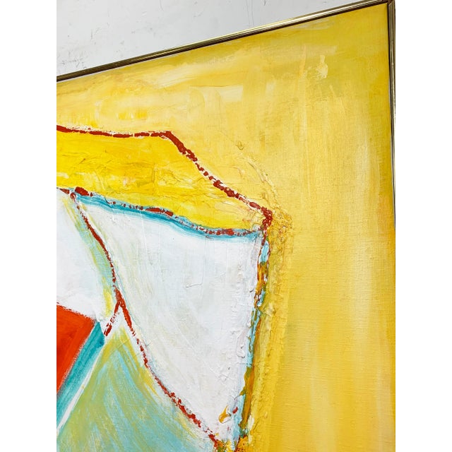 Modernist abstract painting on canvas circa 1960s. Notated on stretcher: “Shozo No. 2”.