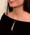Metal Diamond Necklace 18 Karat Gold Tassel Pendant Women Certified For Sale - Image 7 of 8