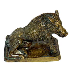 Italian Grand Tour Bronze “Porcellino” Boar After Pietro Tacca, Florence, 19th C