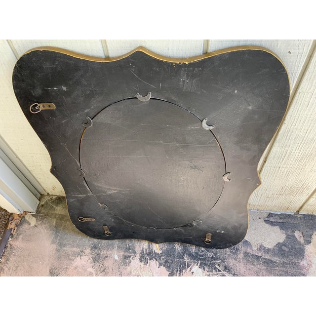 Folk Art 20th Century Folk Style Painted Floral Mirror For Sale - Image 3 of 6