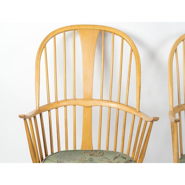 20th Century English Windsor Armchairs by Ercol, Set of 2 For Sale - Image 3 of 9