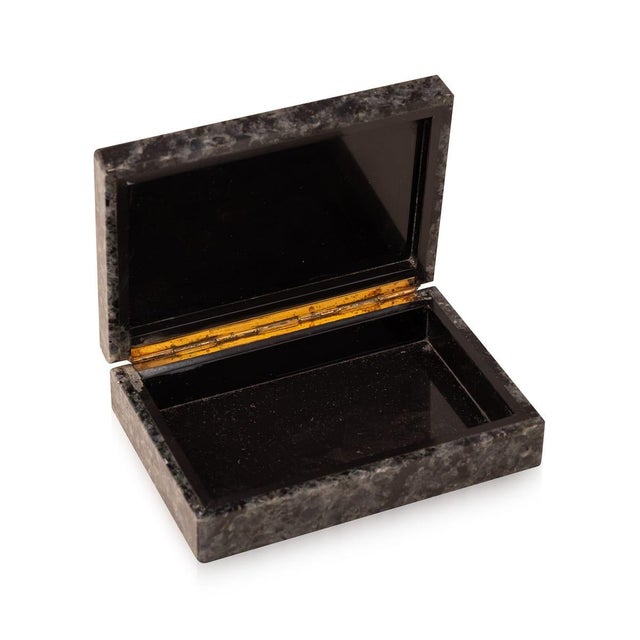 Vintage Italian Blue Ice Granite Stone Box, 1960 For Sale - Image 6 of 7