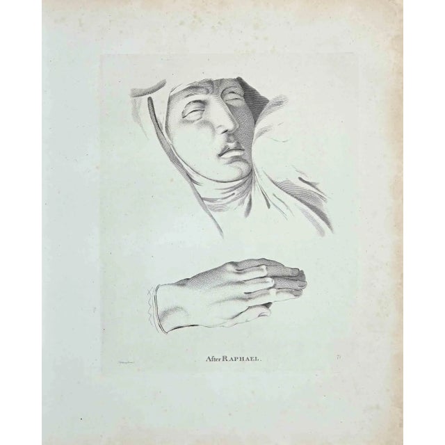 Portrait After Raphael is an original artwork realized by Thomas Holloway (1748 - 1827). Original Etching from J.C....