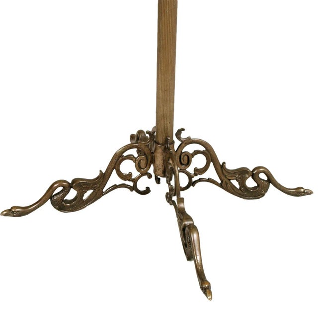 Art Nouveau Bronze and Brass Coat Rack For Sale - Image 3 of 5
