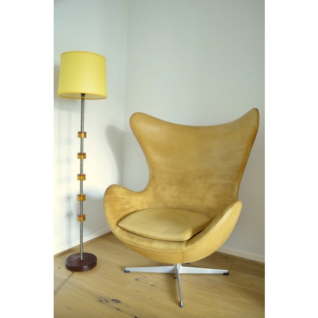 1970s Glass and Metal Floor Lamp by Carl Fagerlund for Orrefors, Sweden, 1970s For Sale - Image 5 of 18