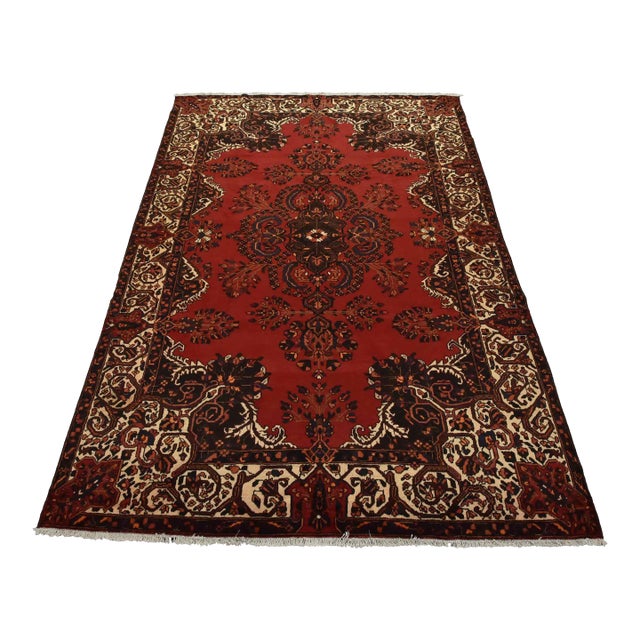 Baloch Rug 7’4” X 10’2” Red Wool Vintage Traditional Hand-Knotted Carpet For Sale