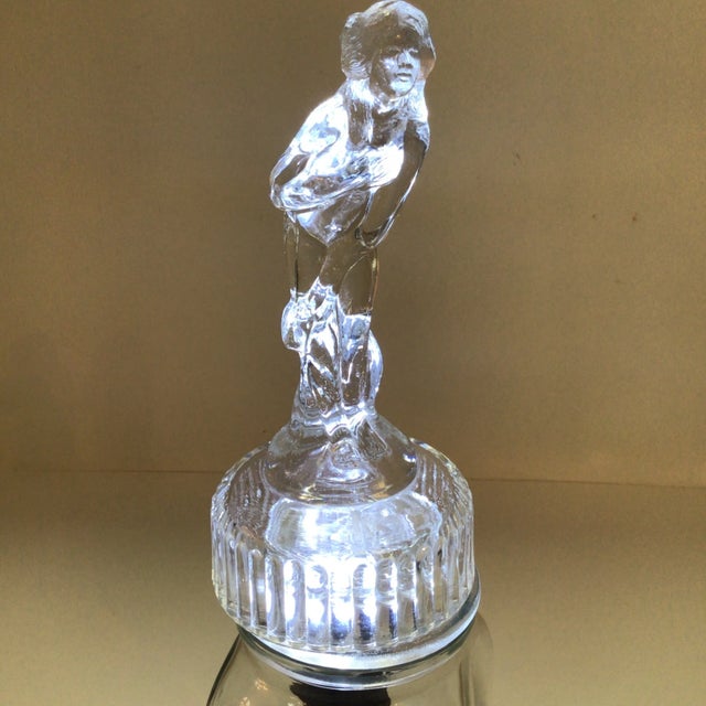 Wonderful 1930s Art Deco female figure draped in a towel with a shy appearance by Cambridge Glass Company. The figures...