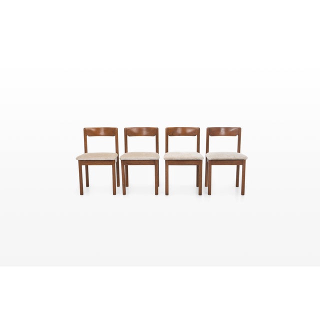 Vintage Dining Chairs in Dark Oak, 1960s, Set of 4 For Sale - Image 12 of 12