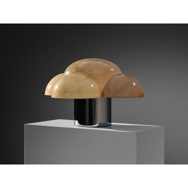 1960s Gianemilio, Piero and Anna Monti for Candle 'Luna' Table Lamp in Fiberglass For Sale - Image 4 of 6