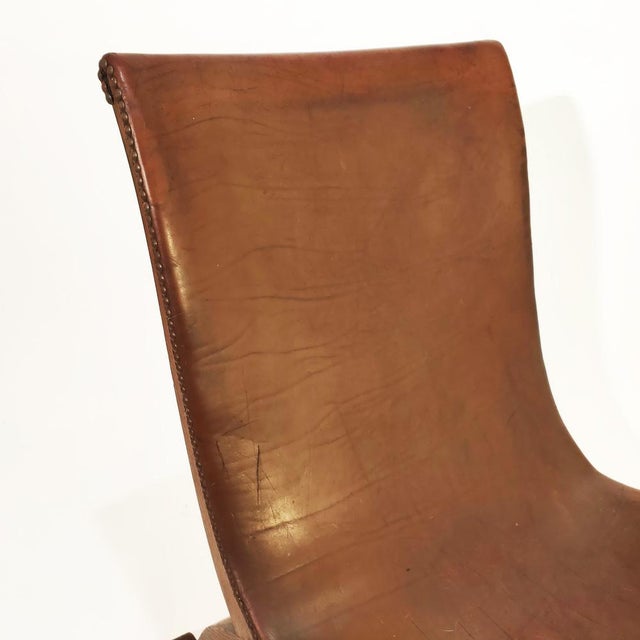 Brown Spanish Side Chair by Pierre Lottier for Almazan, 1950s For Sale - Image 8 of 13