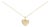 Gold Vermeil 1/10 Cttw Diamond Bold Heart Pendant Necklace For Sale