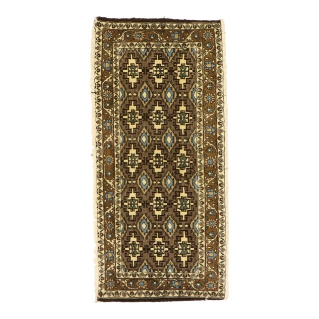 Vintage Persian Mashhad Rug, 01'10 X 03'11 For Sale