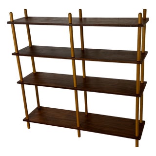 Mid-Century Modernist Teak Stick Wall Cabinet attributed to Willem Lutjens for Gouda Den Boer, 1950s For Sale