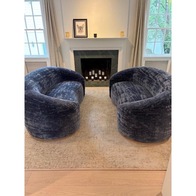 Brand New Elegant Blue Sofa For Sale - Image 4 of 11