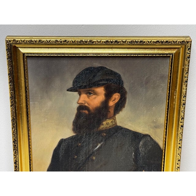 Wood Thomas “Stonewall” Jackson Historical Oil Portrait, C1954 – After John Adams Elder For Sale - Image 7 of 18