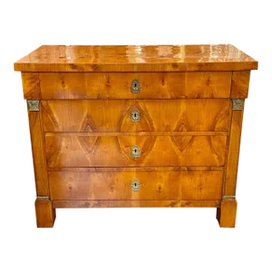 19th Century Austrian Empire Style Walnut Commode