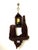 Italian Murano Glass Beer Lantern Wall Light in Hand-Carved Wood, 1970s For Sale - Image 16 of 18