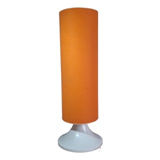 Space Age Floor Lamp with Giant Orange Lampshade, 1970s For Sale