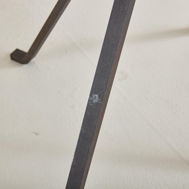 Modern Petite Iron + Glass Top 'Cuginetto' Coffee Table by Enzo Mari, Italy 1970s For Sale - Image 3 of 11