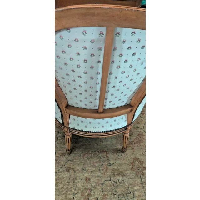 Antique Carved Walnut French Style, Bergere Chair For Sale - Image 12 of 12