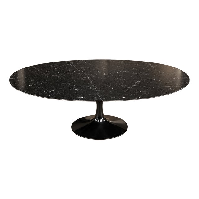 Oval Tulip Table in Marquina Marble by Eero Saarinen for Knoll Inc. / Knoll International, 2024 For Sale