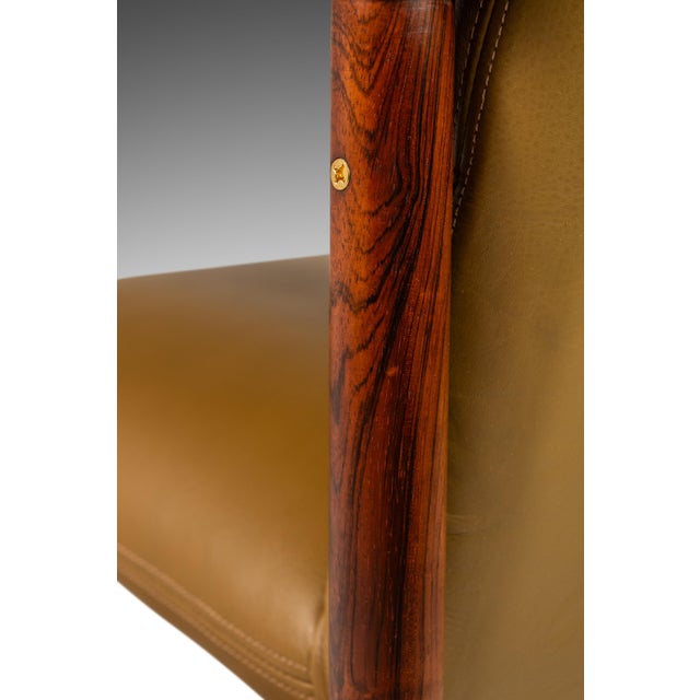 Set of Two (2) Rare Mid-Century Scandinavian Modern Arm Chairs in Solid Rosewood & Leather by De Klerk & Sons, Netherlands, C. 1960s For Sale - Image 12 of 13