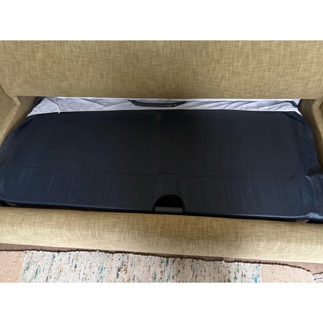 Mid-Century Modern Vintage Custom Made Upholstered Sofa Bed For Sale - Image 3 of 7