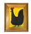 Wood Folk Art Chicken Hen Painting by Ruth Arenz Iincluding the Aniqued Gold Wood Frame For Sale - Image 7 of 7