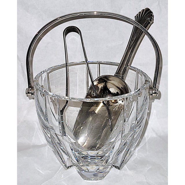 Metal 1990s Baccarat Neptune Crystal Ice Bucket For Sale - Image 7 of 11