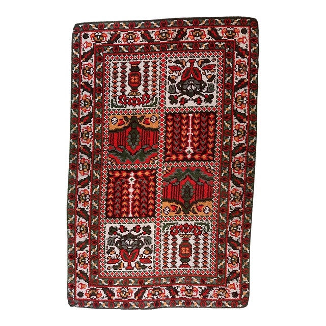 1950s, Vintage French Savonnerie Style Rug 3' X 7' For Sale